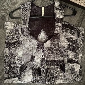 RVCA black/gray tight-fitting mini dress